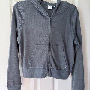 NWT Aritzia TNA Waffle Zip Echo Grey Large